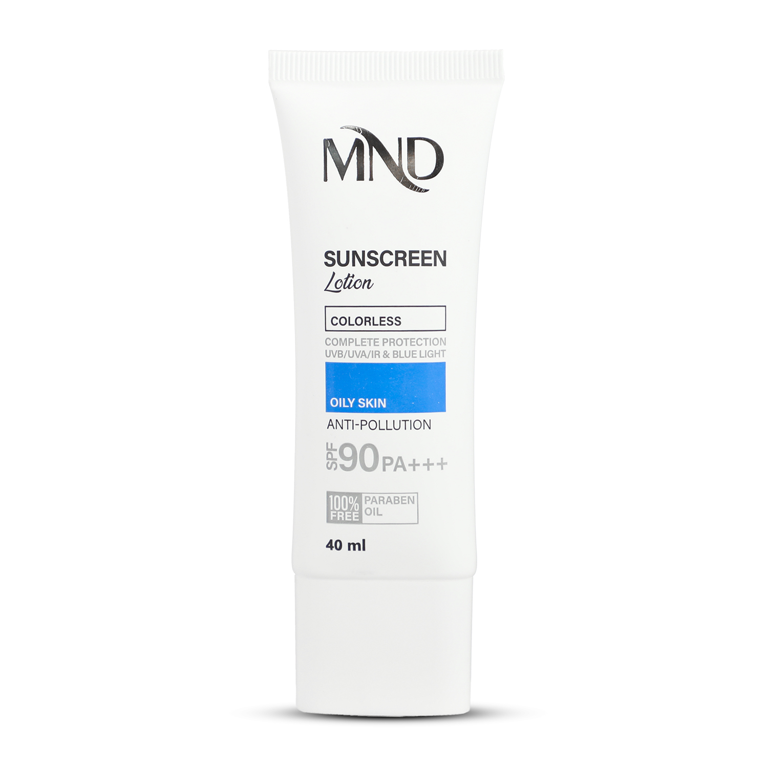 لوسیون ضدآفتاب SPF90 پوست چرب ام ان دی بی رنگ