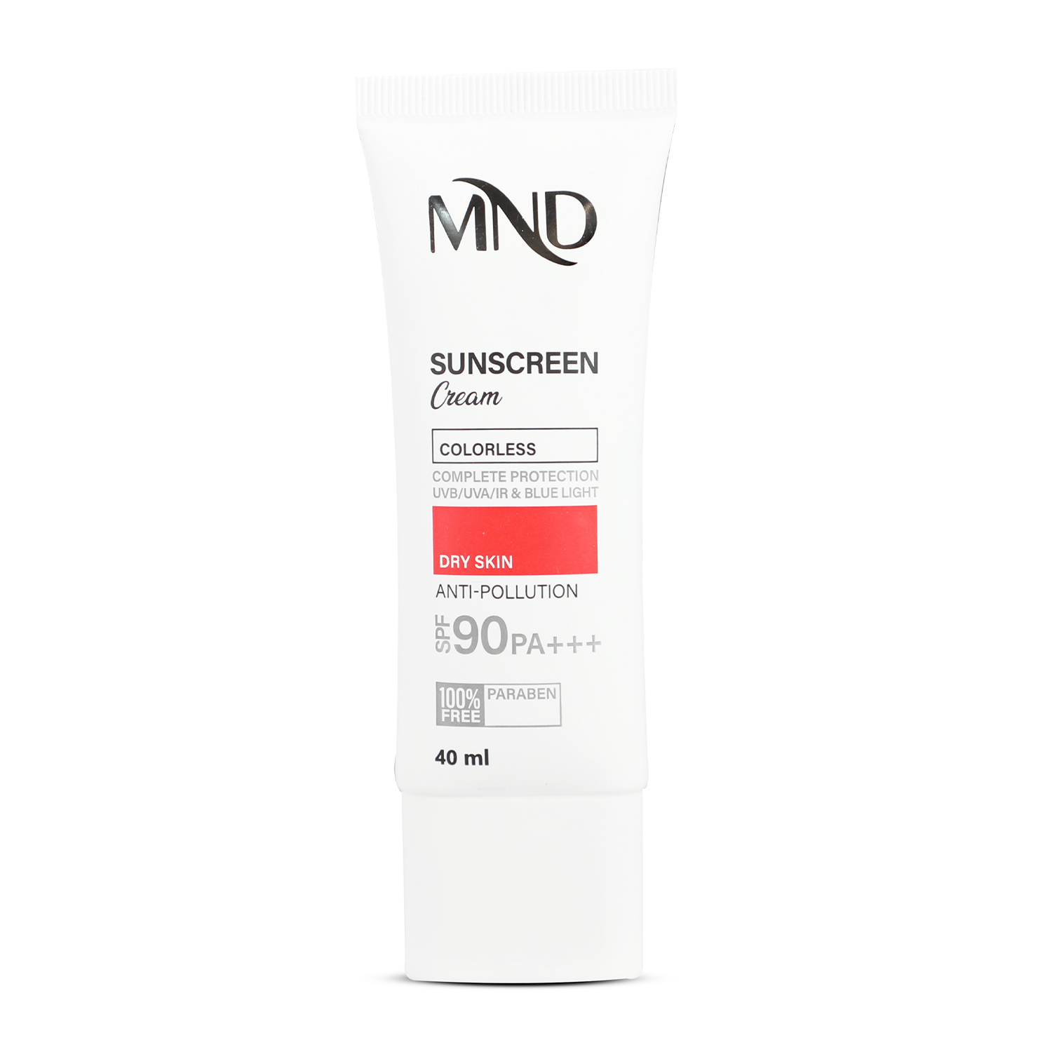 کرم ضدآفتاب SPF90 پوست خشک ام ان دی بی رنگ